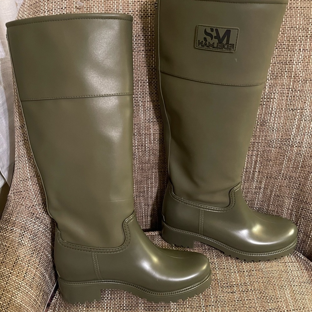 Sam Edelman rain boots in olive